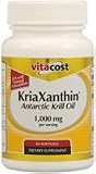 Vitacost KriaXanthin Antarctic Krill Oil with Natural Astaxanthin -- 1000 mg per serving - 60 Softgels