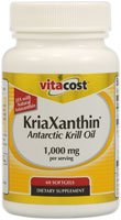 Vitacost KriaXanthin Antarctic Krill Oil with Natural Astaxanthin -- 1000 mg per serving - 60 Softgels