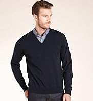 Autograph Cotton Rich Striped Mock Shirt Jumper