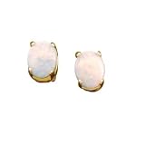 14K 1.30 CTW Oval Opal Stud Earrings