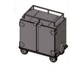 Carter Hoffmann PH1870A - Ambient Heavy Duty Transport Cart w/ 144-Tray Capacity, Tow Bar