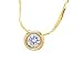 14K .25 CT Bezel Set Diamond Pendant
