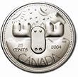 Bullwinkle Rocky & Bullwinkle & Friends Moose Canadian Quarter Rare Canada Mint Moose Quarter