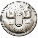 Bullwinkle Rocky & Bullwinkle & Friends Moose Canadian Quarter Rare Canada Mint Moose Quarter