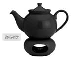 Waechtersbach Solid Black Contempo Warmer 6-in.