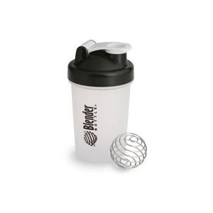 Black Blender Bottle W/ Wire Ball-20 Oz. (Mini)