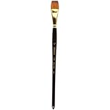 Jack Richeson 6229 Series Short Handle Sable Flat Brush, 3/4-Inch