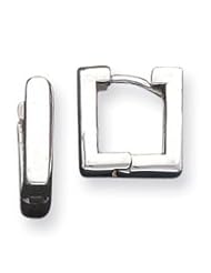 Sterling Silver Square Hoop Earrings QE3446"