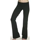 Bella Womens Cotton Spandex Fitness Yoga Pant 810, X-Large, Black