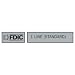 MMF Industries 2838080N09 Magnetic 1/3 Nameplate with FDIC Logo, 2-7/8W x 1-3/4H Inch, 1 Line of Copy, White Lettering, Brown Nameplate, Engraved, Acrylic (Each)