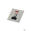 SATIN CHROME 13A SWITCHED FUSED SPUR BLACK DSL229