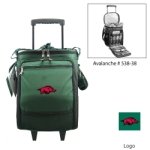 Arkansas Razorbacks NCAA Avalanche Picnic Cooler on Wheels (Hunter Green) (Embroidered Logo)