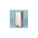 United Silent Defender 24 gallon Stainless Steel Quiet Step Can Stainless Waste Receptacle QST24SSRB