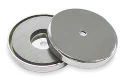 Industrial Grade 6XY91 Round Base Ring Magnet, 3.200 In Dia