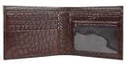 Bosca Kings Creek Croco Leather Executive ID Wallet Brown