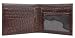 Bosca Kings Creek Croco Leather Executive ID Wallet Brown
