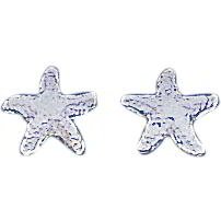 Sterling Silver Starfish Earrings Sea Life Jewelry