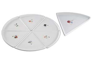 Pillsbury Doughboy Ceramic Pizza Plates - Set of 6
