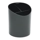 Pizazz Series Jumbo Plastic Pencil Holder, 3-5/8x3-5/8x4-1/2, Black RUB02376