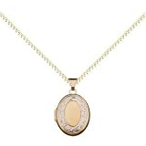 9ct Oval Multicolour Scroll Design Locket