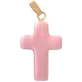 Eilat Stone rosary crucifix  – Pink pendant