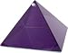 6 Purple Glass Art Pyramid