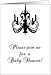 Chic Chandelier Black and White Baby Shower Invitation Card