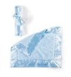 Mudpie Blue Chenille Satin Travel Baby Blanket