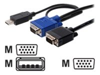 DIGITUS KVM Kabel USB fuer Bedienkonsolen mit KVM 1xHD-15/M 1xVGA HD-15/M 1xUSB 1,8m Preisvergleich