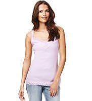 Indigo Collection Pure Cotton Lace Trim Vest Top
