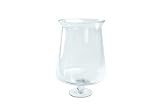 Keep It Simple with Katie Brown Glass Pedestal Hurricane Candle Holder 7-inch by 10.75-inch