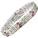 24ctw Multi Color Gemstone and Sterling Bracelet