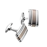 Titanium, Stainless Steel, and Gold Men's Cufflinks