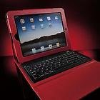 (LightaheadTM) IPAD 2 CASE with Built-in Bluetooth Keyboard Leather Cover with keypad (RED) Genuine Accessories