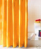Textil Duschvorhang orange 240x200cm Überbreite Ideal für Badewannen