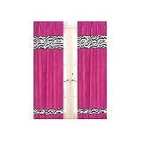 Funky Zebra Window Treatment Panels - Set of 2