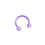 Anodized Titanium Purple Neon Color Horse Shoe Rings - 14Gauge $12.99