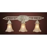 Elk Lighting 3821/3 Trump Home Central Park Chelsea Three Light Bathroom Vanity Light in Aged Silver