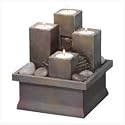 INDOOR PILLAR WATER FOUNTAIN TEALIGHT CANDLE HOLDER