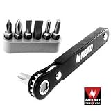 Premium-Grade Close-Quarters Mini Ratcheting Screwdriver and Bit Set