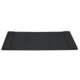 Black Leather 25.5 x17.25 Side Rail Desk Pad
