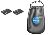 Amsahr - Valuepack (2 Count): Digital Replacement Battery For Specific Digital Camera And Camcorder Models / Compatible With Kyocera Bp760, Contax I4R, I4Rb, I4Rbk, I4R-Bk, I4Rb, I4Rbk, I4R, I4Rbk - Includes Leatherette Camera / Lens Accessories Pouch