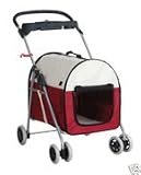 Burgundy Pet Stroller House Combo
