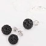Shamballa BLACK CRYSTAL BALL925 Sterl...