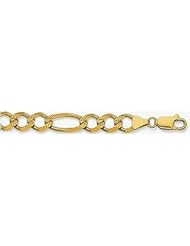 9.5mm Yellow Pave Large Figaro Chain 22"