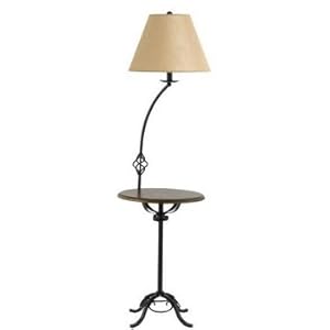 Tray Table Floor Lamp on Amazon Com  Wrought Iron Wood Tray Table Floor Lamp  Home Improvement