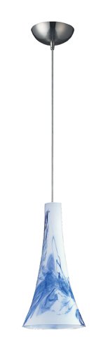 Elk 140-1MT 1-Light Pendant In Satin Nickel With Mountain Glass