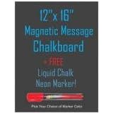 NeoPlex 12"x16" Magnetic Backed Chalkboard + FREE Chalk Marker