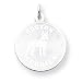 boston_terrier20boston terrier - 14k White Gold Engraveable Boston Terrier Disc Charm