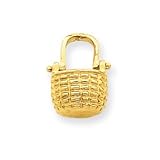 14k Polished Fishing Basket Charm